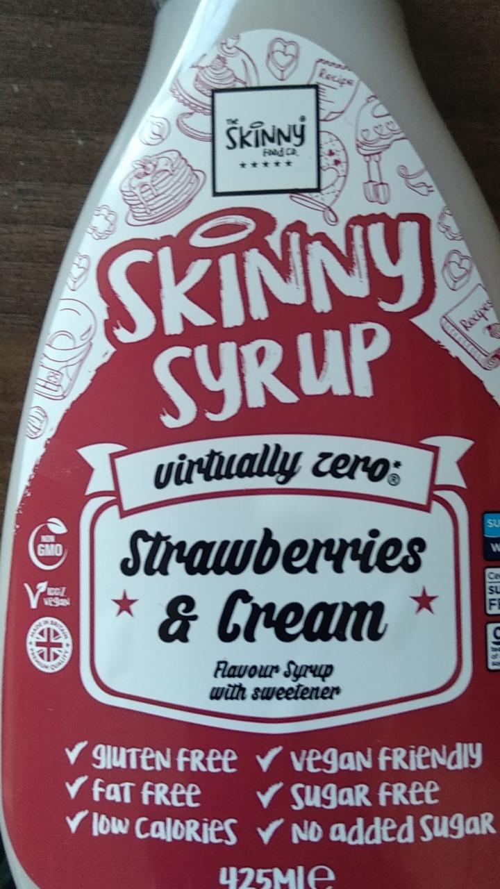 Fotografie - Skinny Syrup virtually zero Strawberries & Cream The Skinny Food Co