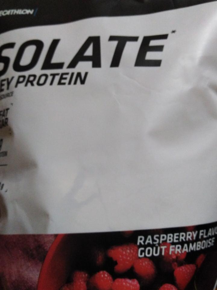 Fotografie - Isolate whey protein raspberry flavour Decathlon