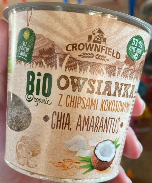 Fotografie - Bio Organic Owsianka z chipsami kokosowymi chia amarrantus Crownfield