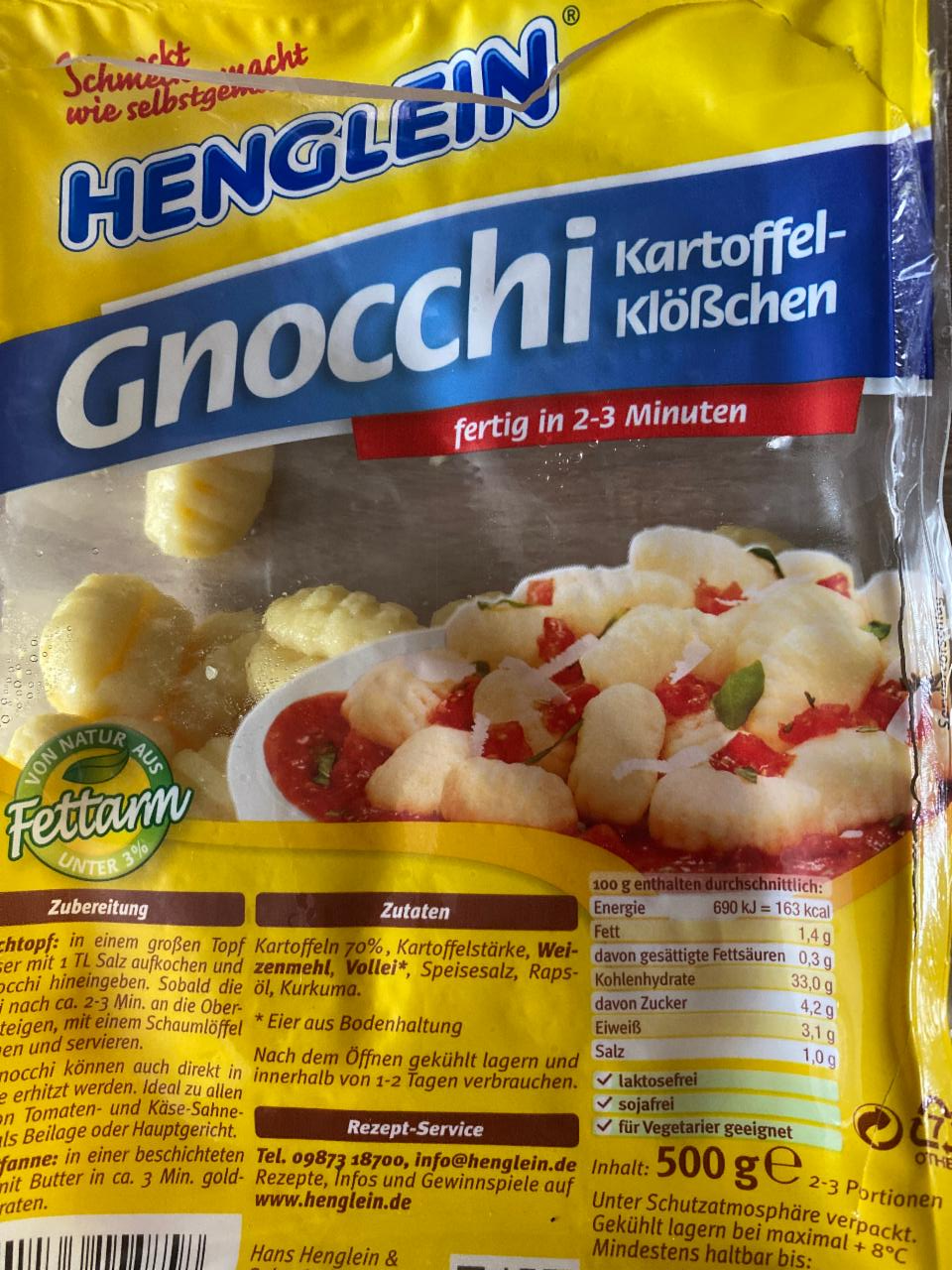 Fotografie - Gnocchi Kartoffelklößchen Henglein