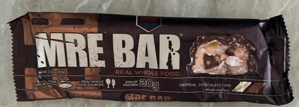 Fotografie - MRE bar real whole food oatmeal chocolate chip Redcon1
