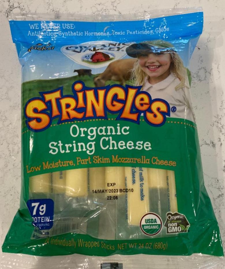 Fotografie - Stringles Organic String Cheese Organic Valley