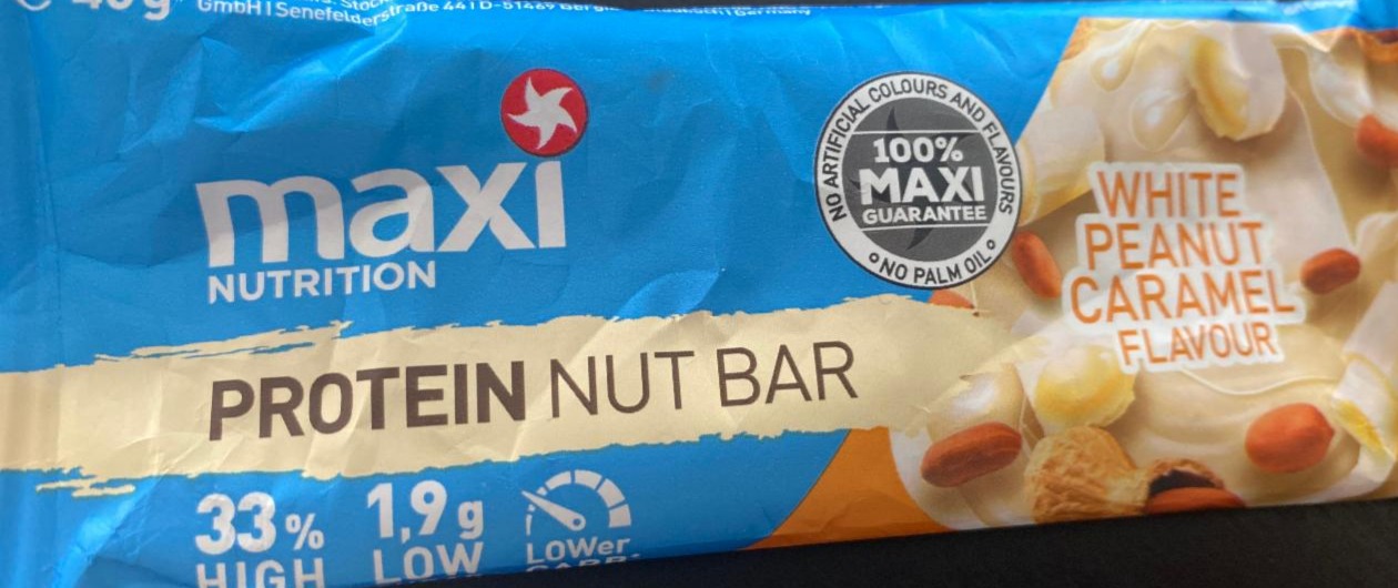 Fotografie - protein nut bar white peanut caramel flavour