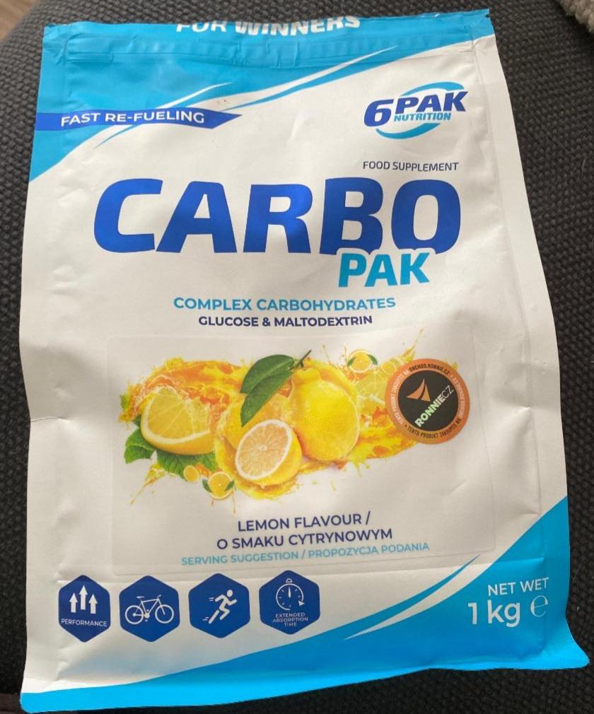 Fotografie - Carbo Pak Lemon Flavour 6PAK Nutrition