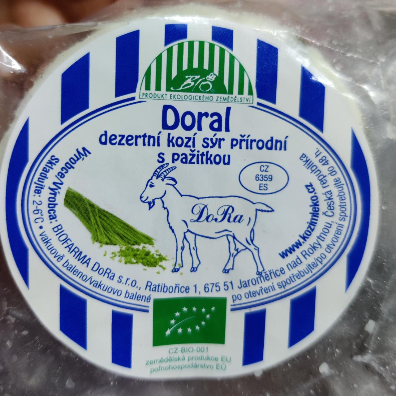 Fotografie - Bio Doral dezertní kozí sýr přírodní s pažitkou DoRa