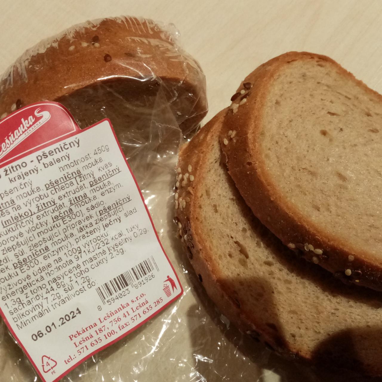 Fotografie - Chléb žitno-pšeničný krájený, balený