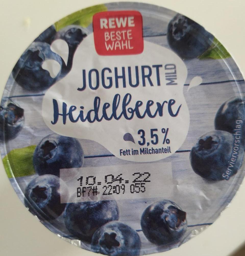 Fotografie - Joghurt Heidelbeere 3,5% Rewe beste wahl