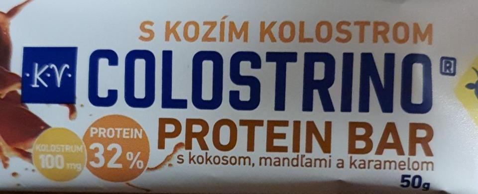 Fotografie - Colostrino protein bar s kokosem, mandlemi a karamelem