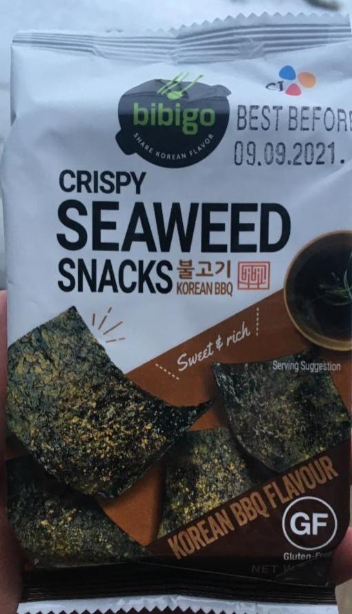 Fotografie - Crispy Seaweed snacks BBQ Flavour Bibigo