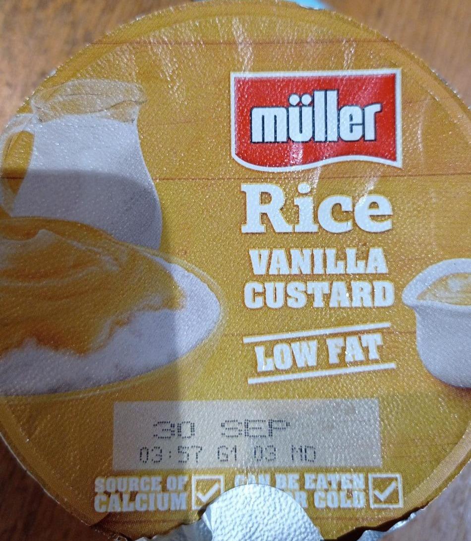 Fotografie - Rice Vanilla Custard Low Fat Müller