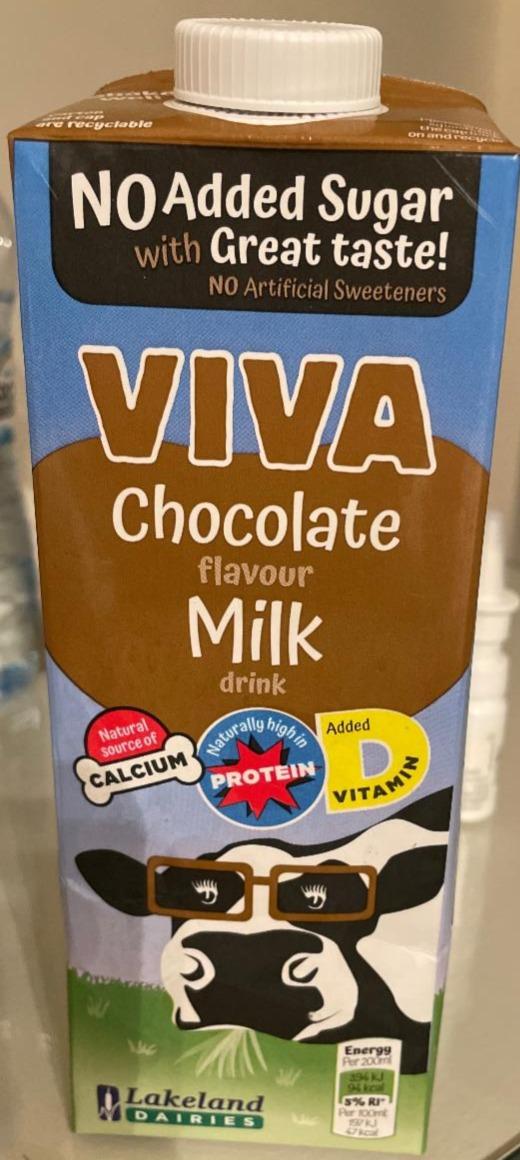 Fotografie - VIVA Chocolate flavour Milk drink No Added Sugar Lakeland Dairies