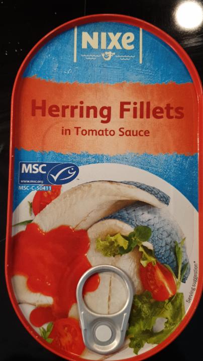Fotografie - Herring fillets in tomato sauce (sleďové filety v rajčatové omáčce) Nixe
