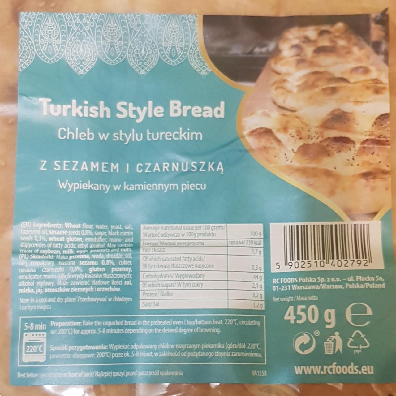 Fotografie - Turkysh Style Bread z sezamem.i czernuszka RC Foods
