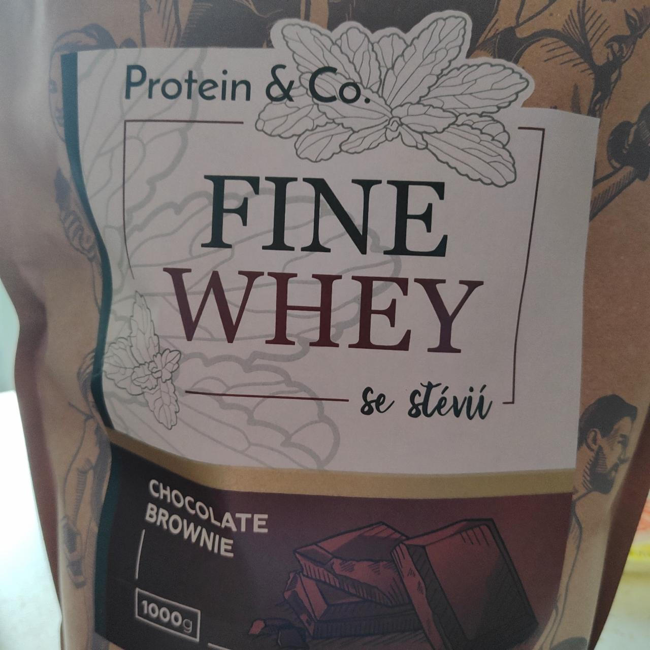 Fotografie - Fine whey protein se stévií chocolate brownie Protein & Co.