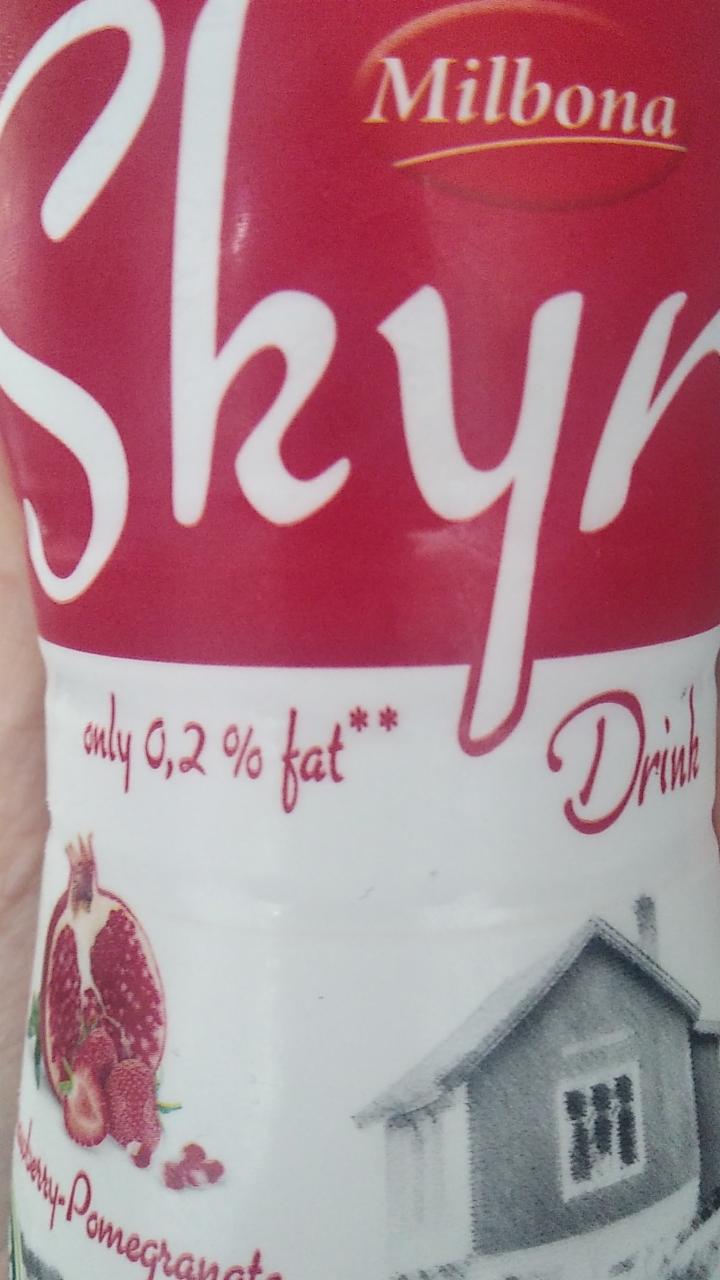 Fotografie - Skyr Drink 0,2% fat Strawberry-Pomegranate Milbona