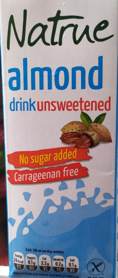 Fotografie - Mandlový nápoj nez přídavku cukrů, Almond drink unsweetened Natrue