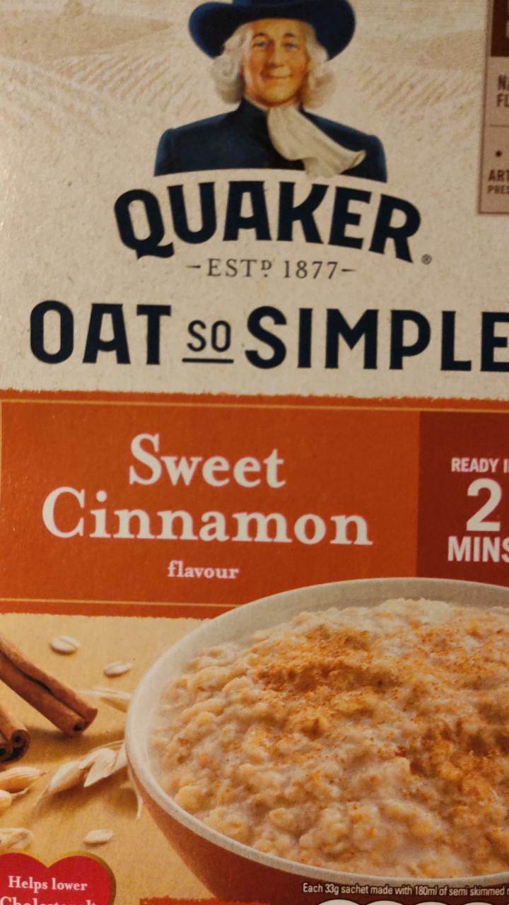 Fotografie - Oat So Simple Sweet Cinnamon flavour Quaker