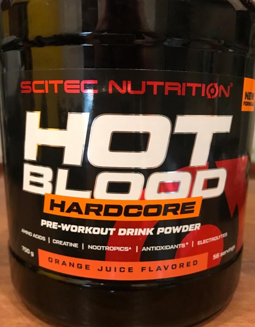 Fotografie - Hot blood hardcore orange juice flavored Scitec Nutrition