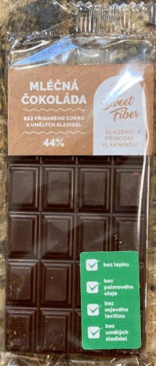Fotografie - Mléčná čokoláda 44% bez cukru Sweet Fiber Chocotopia