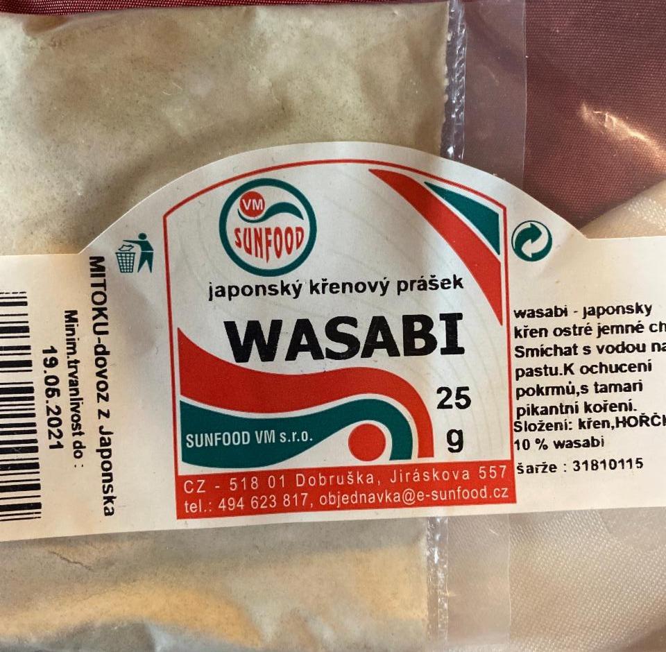 Fotografie - Wasabi japonský křenový prášek Sunfood