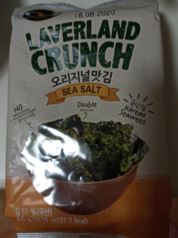 Fotografie - Manjun Laverland Crunch Sea Salt Flavor Seaweed