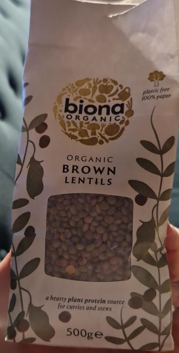 Fotografie - Organic Brown Lentils Biona organic