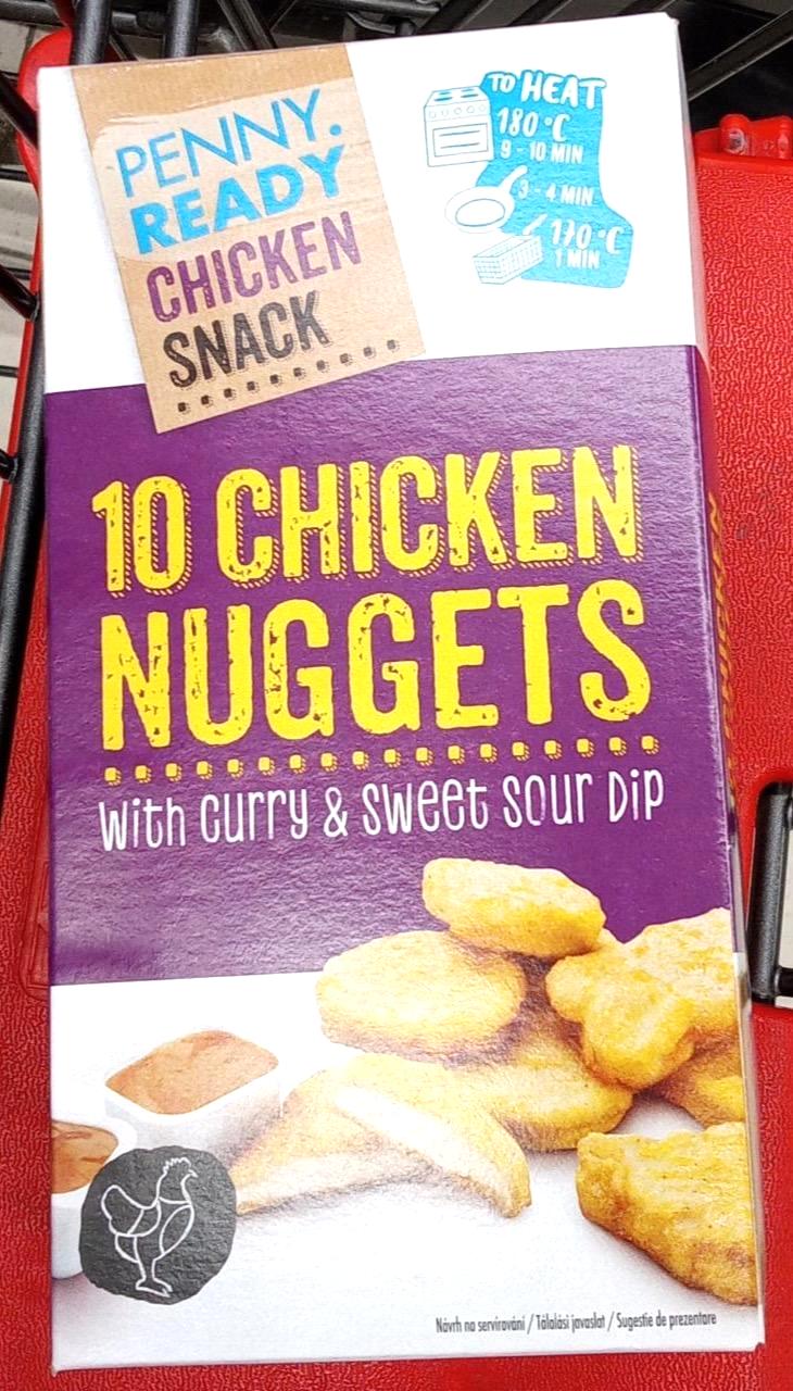 Fotografie - Chicken snack 10 Chicken Nuggets with curry & sweet sour dip Penny ready