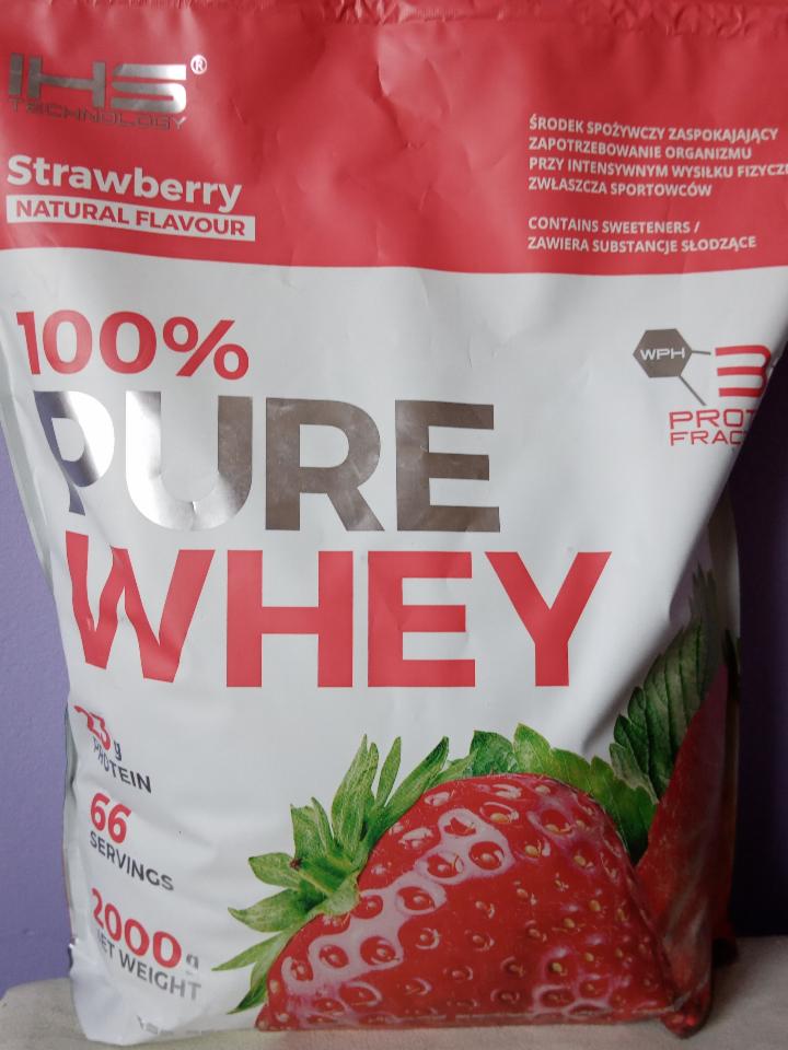 Fotografie - 100% PURE Whey Strawberry IHS technology