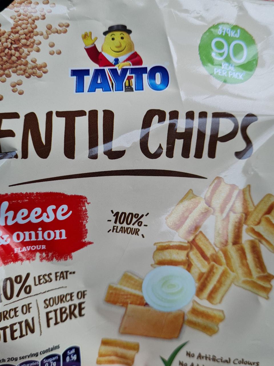 Fotografie - Lentil Chips Cheese & Onion Tayto