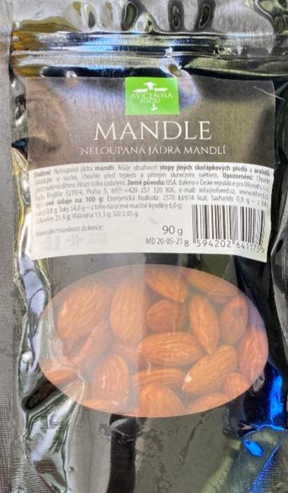 Fotografie - Mandle neloupaná jádra mandlí Avicenna food