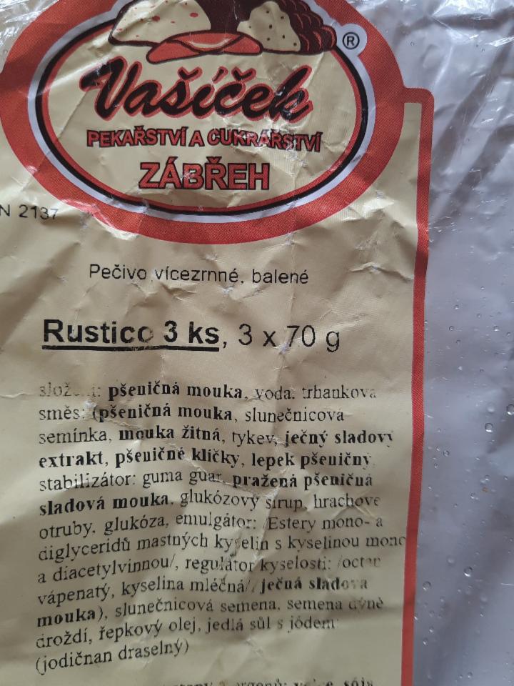 Fotografie - Pečivo vícezrnné Rustico Vašíček Zábřeh
