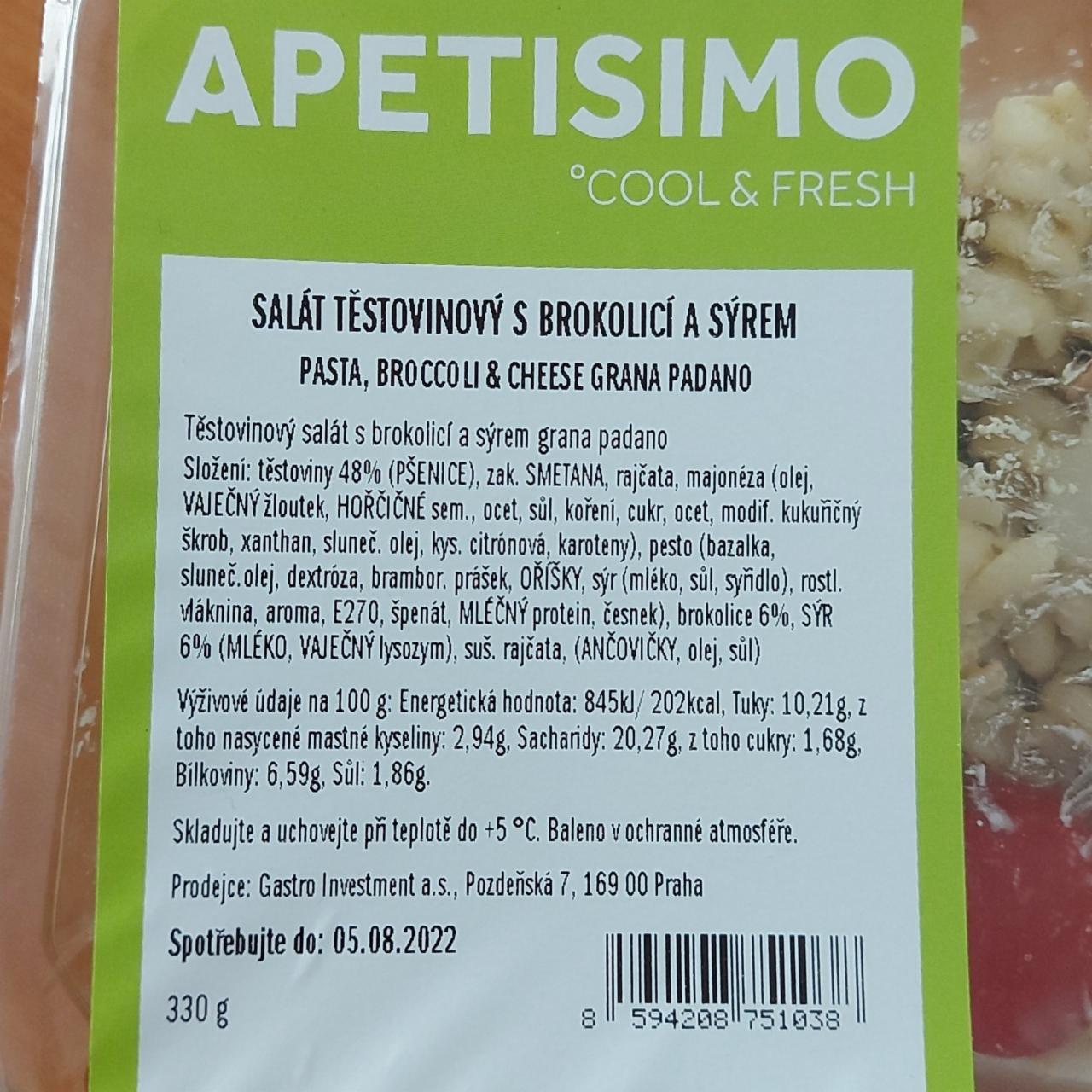 Fotografie - Salát těstovinový s brokolicí a sýrem Apetisimo