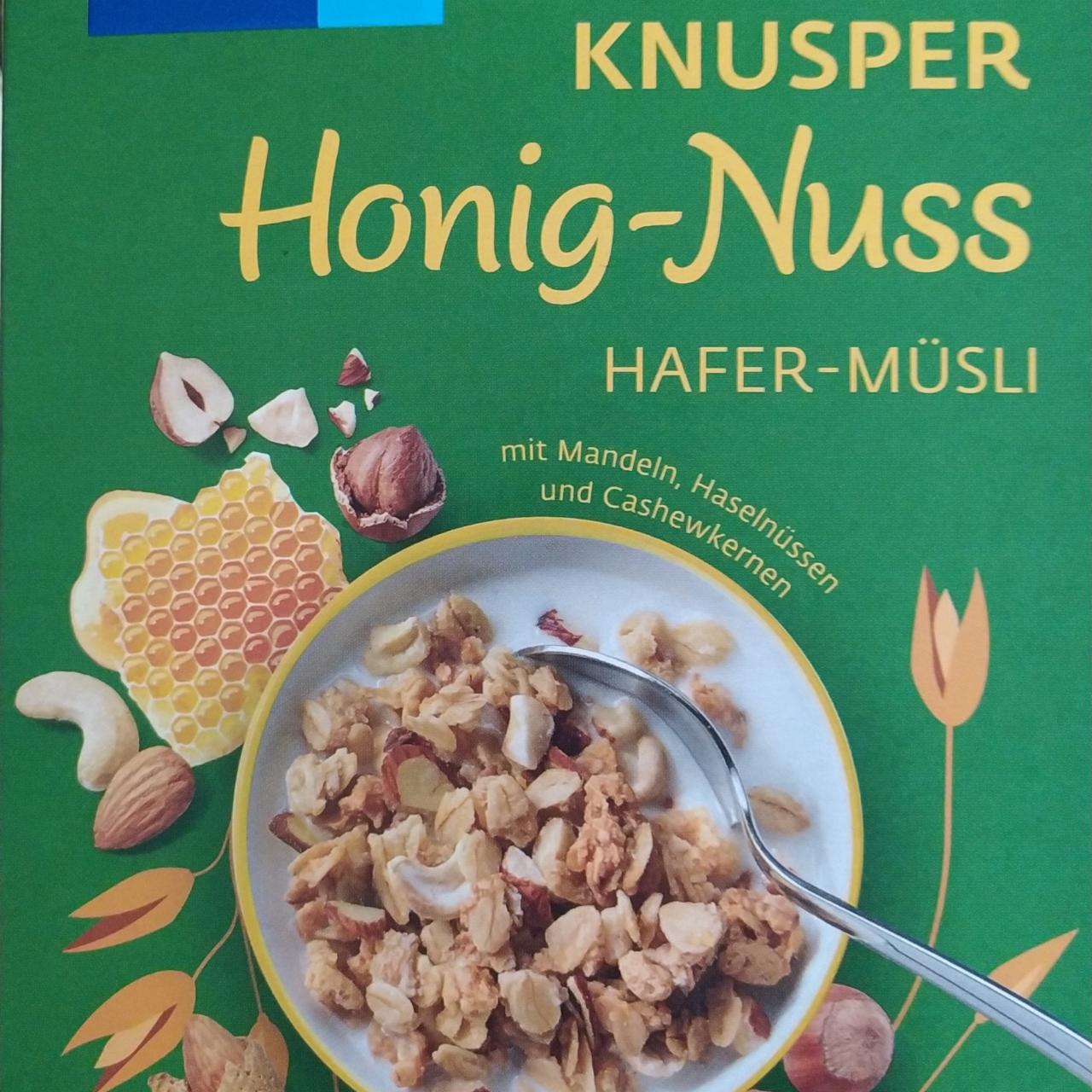 Fotografie - Knusper Honig-Nuss Hafer-Musli mit Mandeln, Haselnüssen und Cashewkernen Kölln