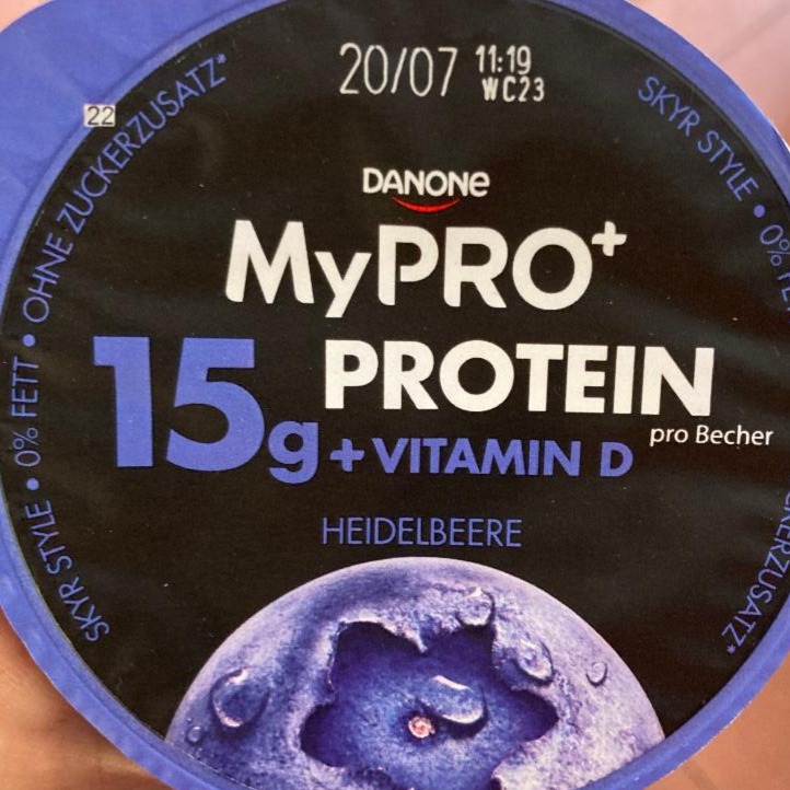 Fotografie - Mypro+ protein 15g + vitamin D heidelbeere Danone