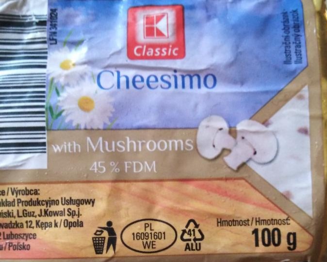 Fotografie - Cheesimo with mushrooms K-Classic