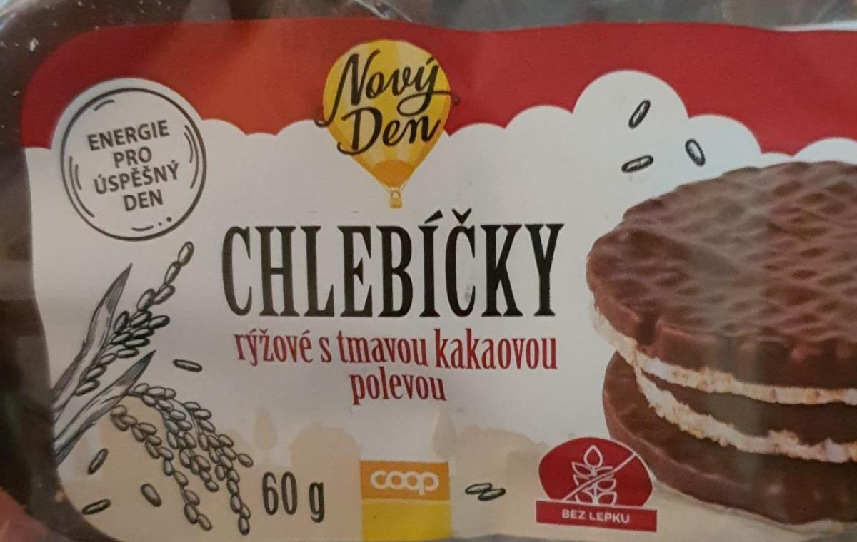 Fotografie - chlebíčky rýžové s tmavou kakaovou polevou Nový den Coop