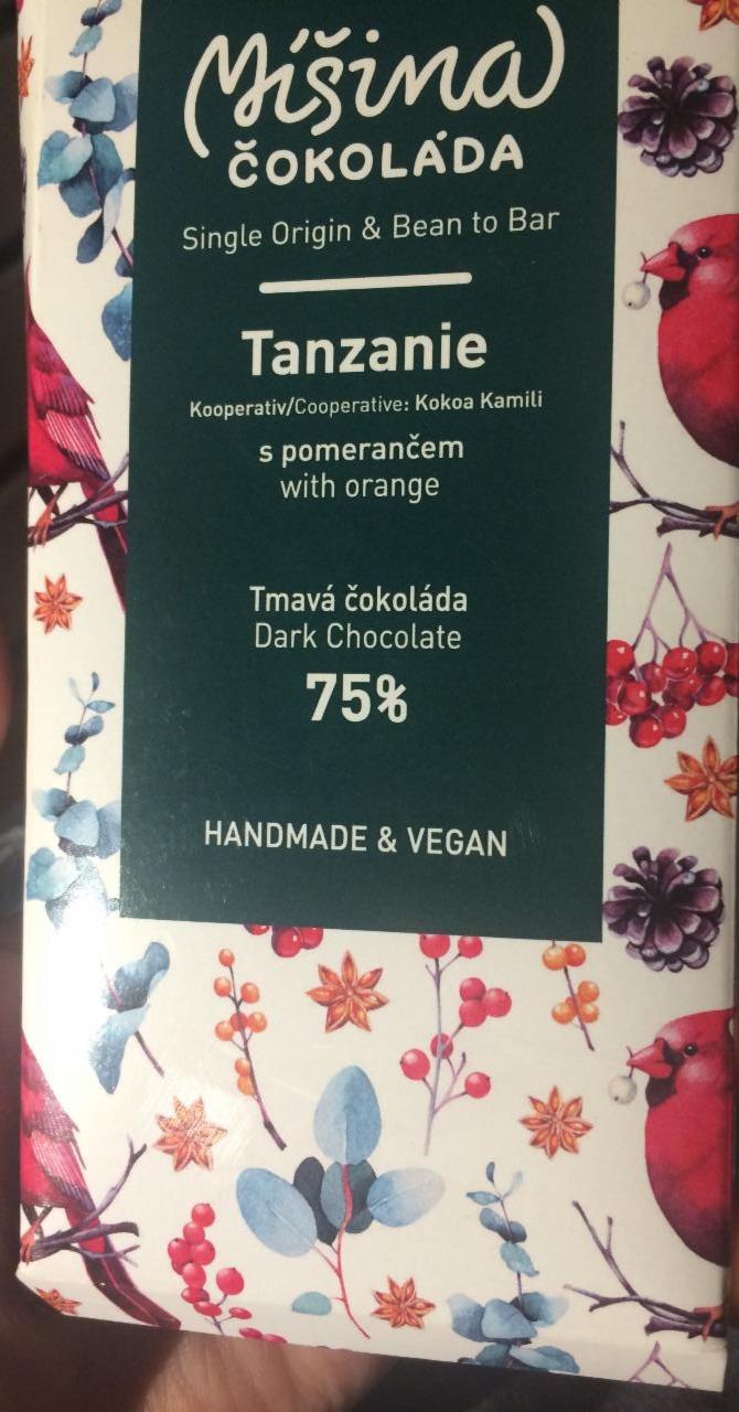 Fotografie - Single Origin & Bean to Bar Tanzanie tmavá čokoláda 75% s pomerančem Míšina čokoláda