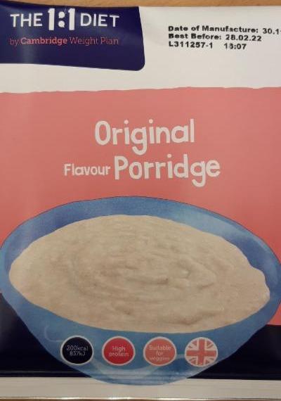 Fotografie - The 1:1 Diet Original Flavour Porridge Cambridge Weight Plan