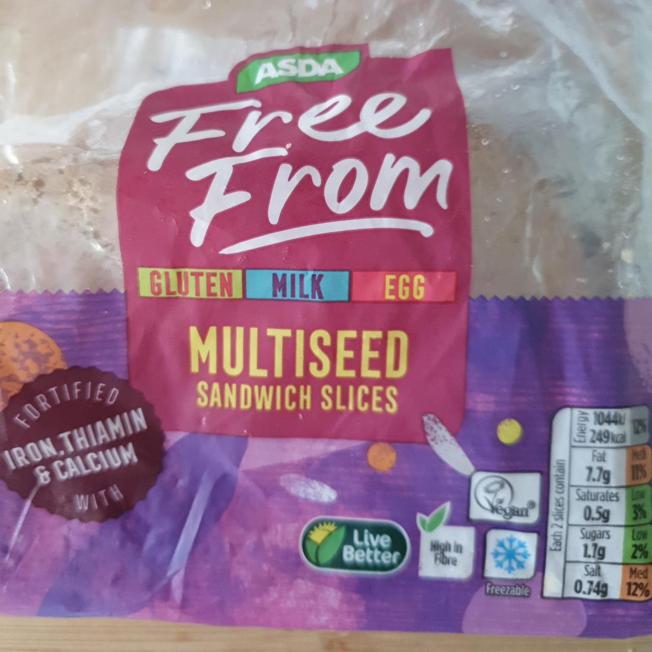 Fotografie - Free From Multiseed sandwich slices Asda