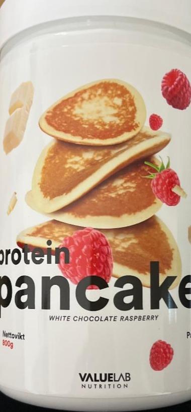 Fotografie - Protein pancakes white chocolate raspberry