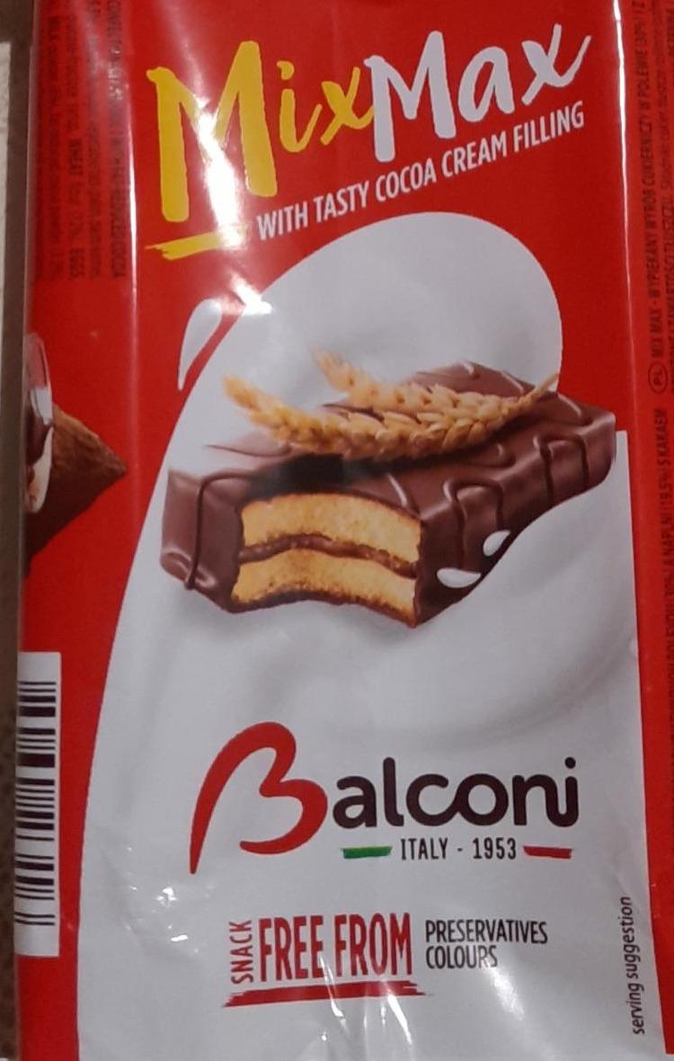 Fotografie - Mix Max cukrářský výrobek dezerty s kakaovou polevou a kakaovou náplní Balconi