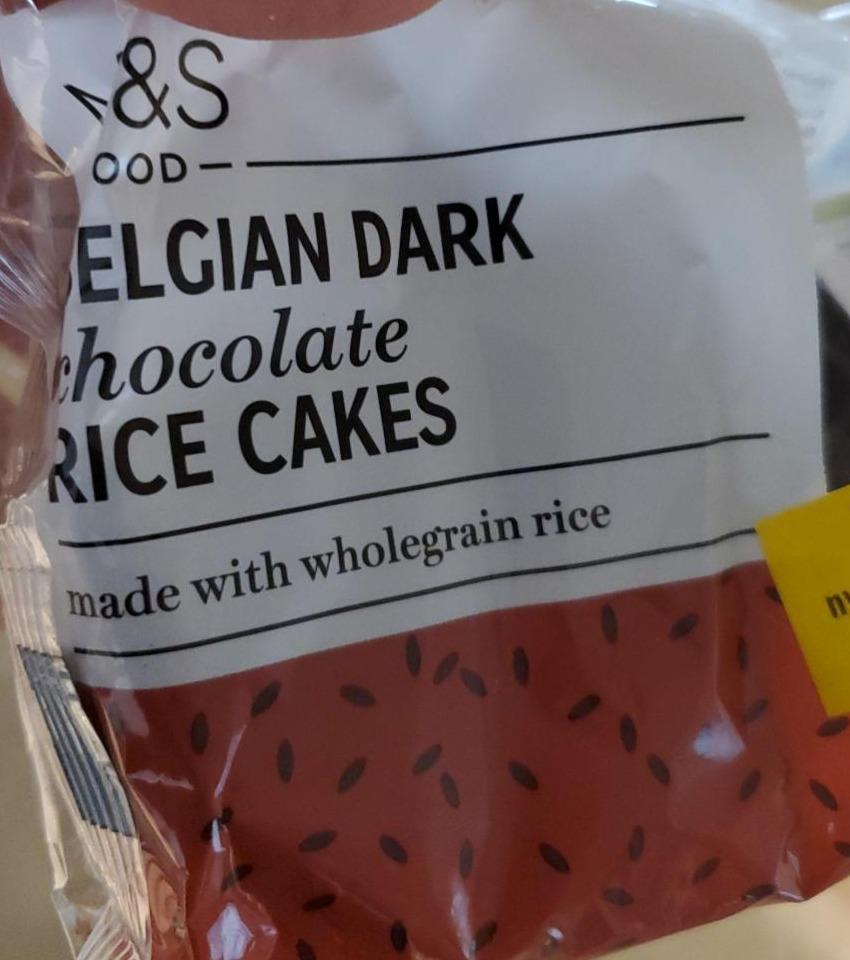 Fotografie - Belgian Dark Chocolate Rice Cakes M&S Food