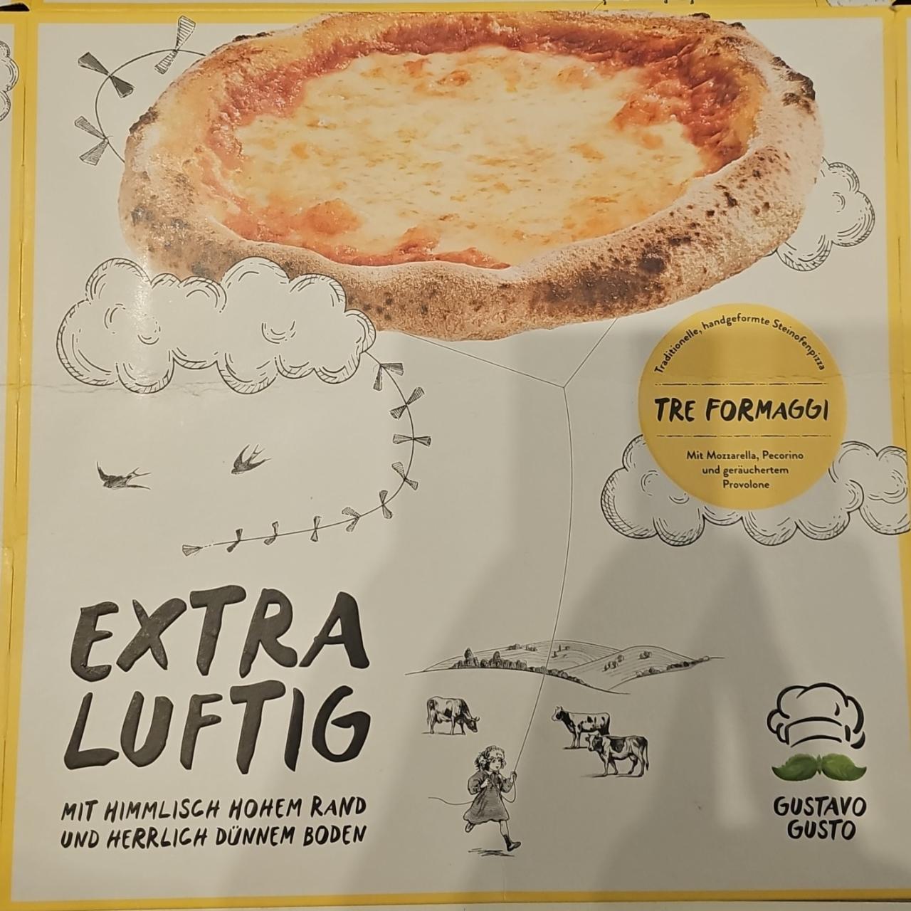 Fotografie - Pizza Extra Luftig Tre Formaggi Gustavo Gusto