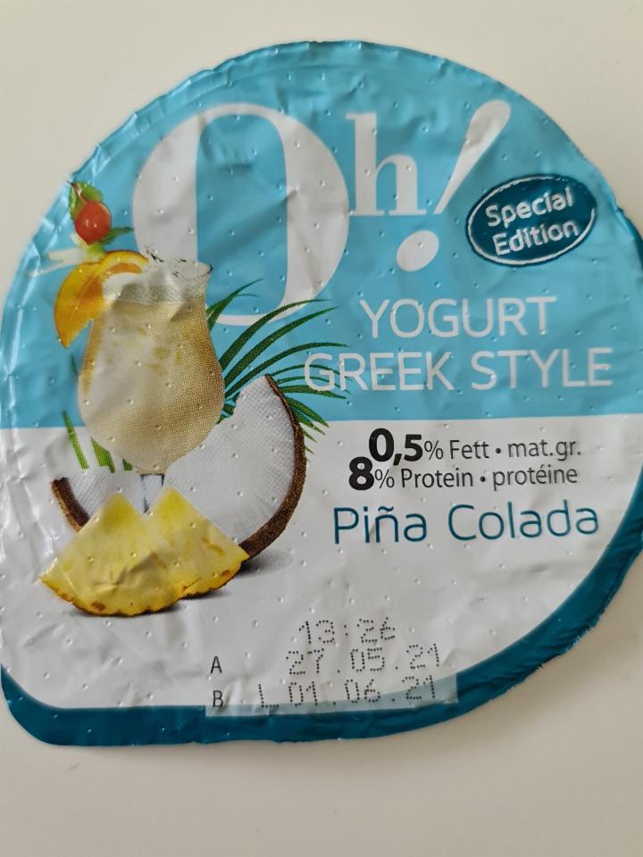 Fotografie - Oh! yogurt greek style piňa colada