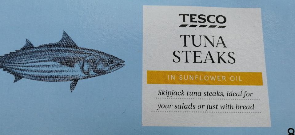 Fotografie - Tuna steaks in sunflower oil Tesco