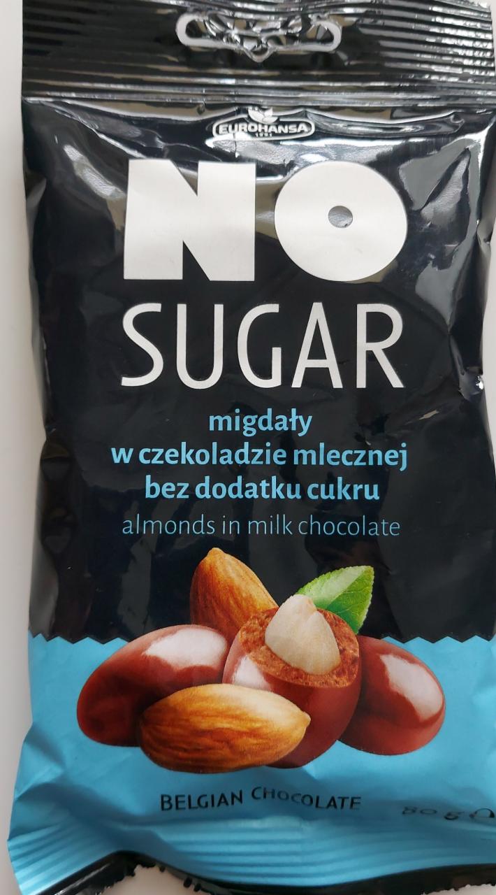 Fotografie - No Sugar Migdały w czekoladzie mlecznej Eurohansa