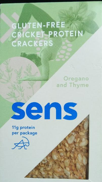 Fotografie - Oregano & Thyme gluten-free cricket protein crackers Sens
