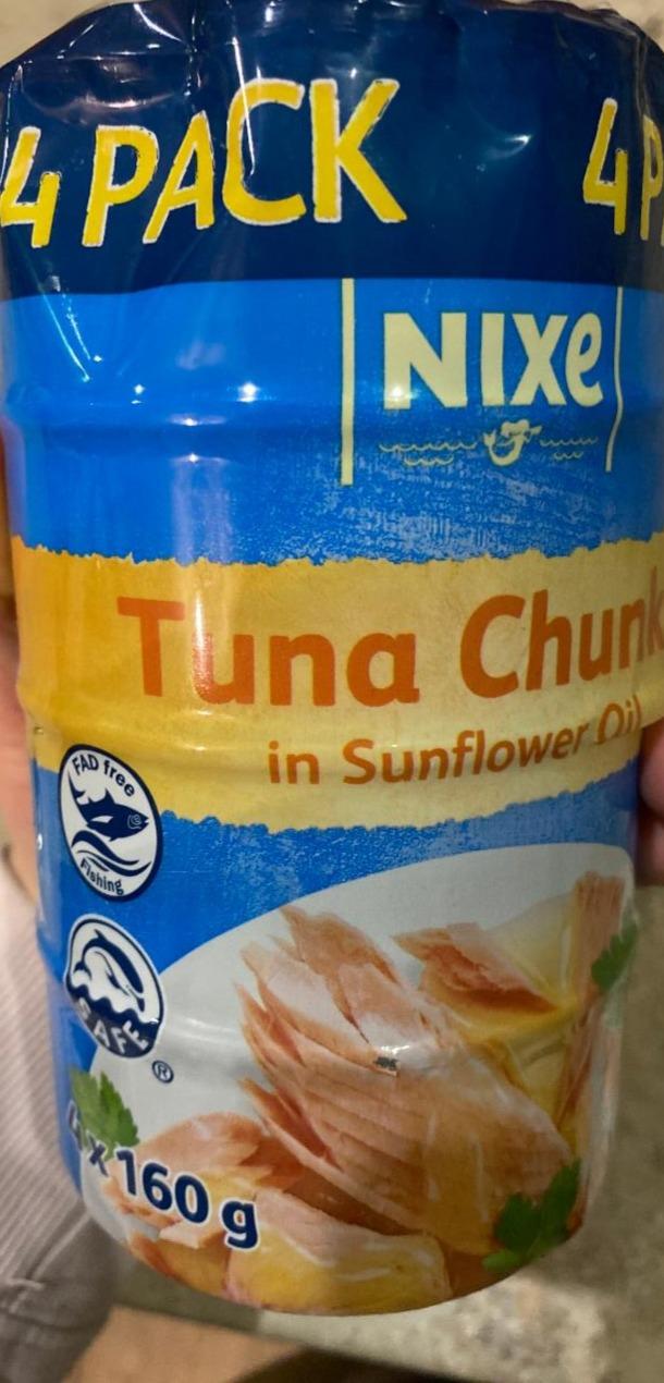 Fotografie - tuna chunks in sunflower oil Nixe