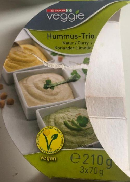 Fotografie - Hummus Trio - natur/curry/koriander-limette Spar veggie