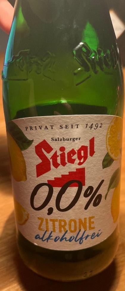 Fotografie - 0,0% Zitrone alkoholfrei Stiegl